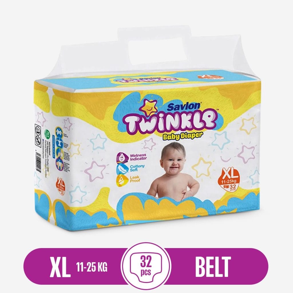 Savlon Baby Belt Twinkle Diaper XL 24 pcs