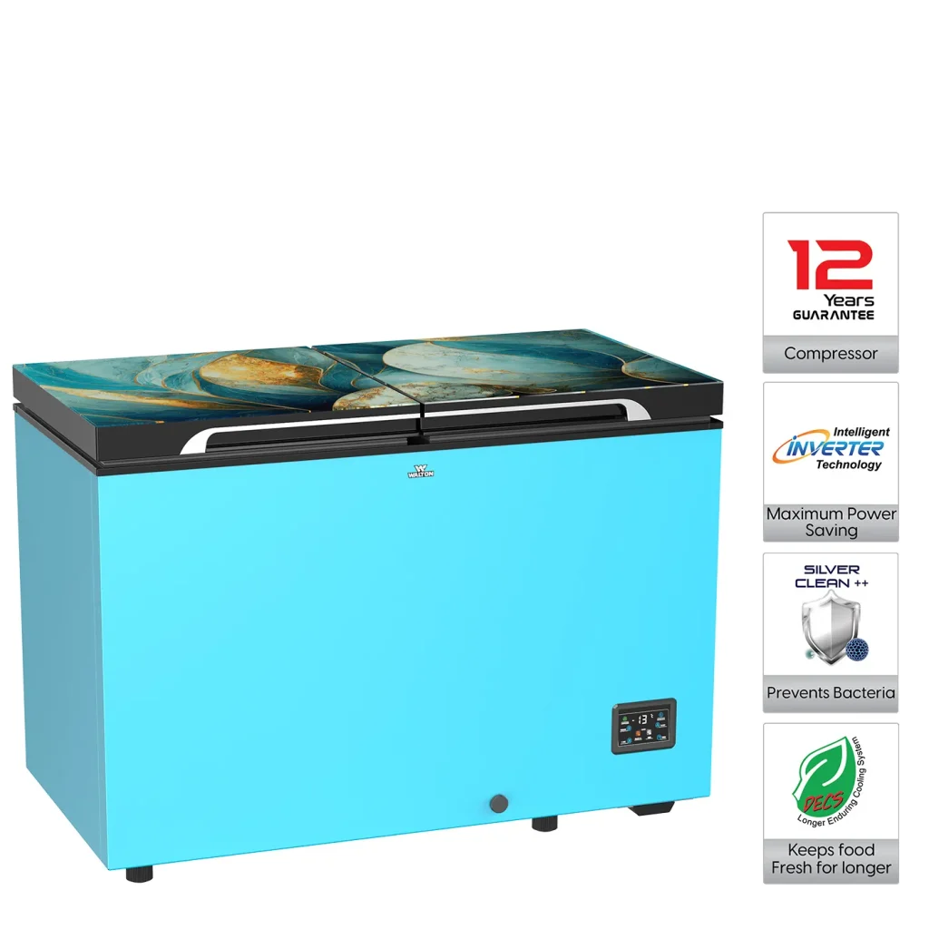 Walton 10 CFT (300L) Energy-Saving Inverter Deep Freeze - WCG-3J0-GDDB-XX