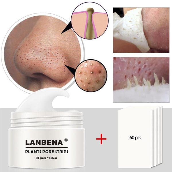 Lanbena Blackhead Remover Nose Strips 60pcs 2% BHA - 30G - Image 3