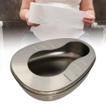 Elderly Bedpan Steel Chamber Pot Large Capacity Bedside Commode Sturdy Toilet Bowl Multipurpose for Female Male Seniors Home - Image 3