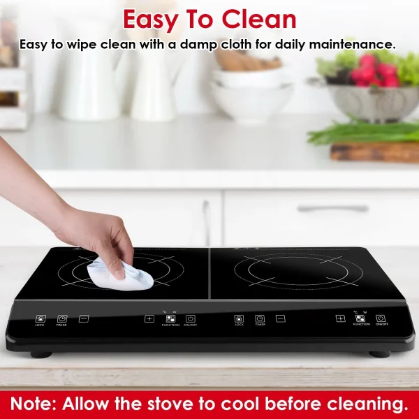 4000W High Power Dual Pot Electric Stove Induction Cooktop Cooker Plate Kitchen 110V Fast Heating Durable Sturdy Cooking Stove - Image 3