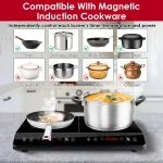 4000W High Power Dual Pot Electric Stove Induction Cooktop Cooker Plate Kitchen 110V Fast Heating Durable Sturdy Cooking Stove - Image 2