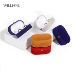 Wedding Ring Packaging Box Ear Studs Holder Velvet Engagement Couple Ring Gift Box Valentine Gift Double Rings Storage Display Case - Image 4