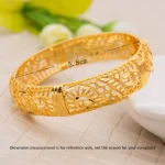 24k Bangles Girls Dubai Gold Color Turkish Egyptian Algeria Indian Moroccan Saudi Gold Color Bangles Kids Bangles Jewelry - Image 2