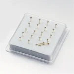 1set 20 Pcs Straight Pin Nose Stud With 1.5mm Crystal Nose Piercing Body Jewelry Nose Studs Rings Piercing Pin Body Jewelry - Image 2
