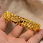 Wando Can Open Bangle Dubai Ethnic Gold color Bracelet Bangles For Women Indian women Bangle Fancy pattern Wedding Jewelry