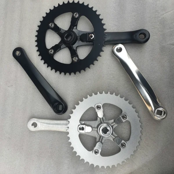 Fixed Gear Bicycle Racing Single Speed 44T Crankset Aluminum Alloy 170mm Crank Carbon Steel Disc Fixie Bike Cycling Accessories - Image 2