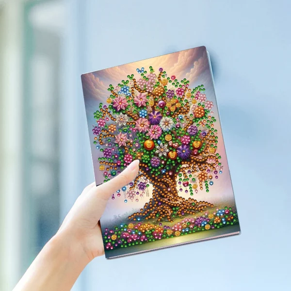 50-Page A5 Diamond Painting Diary Book 5D DIY Diamond Art Painting Notebook Kit for Adults Beginners Holiday Birthday Gift - Image 2