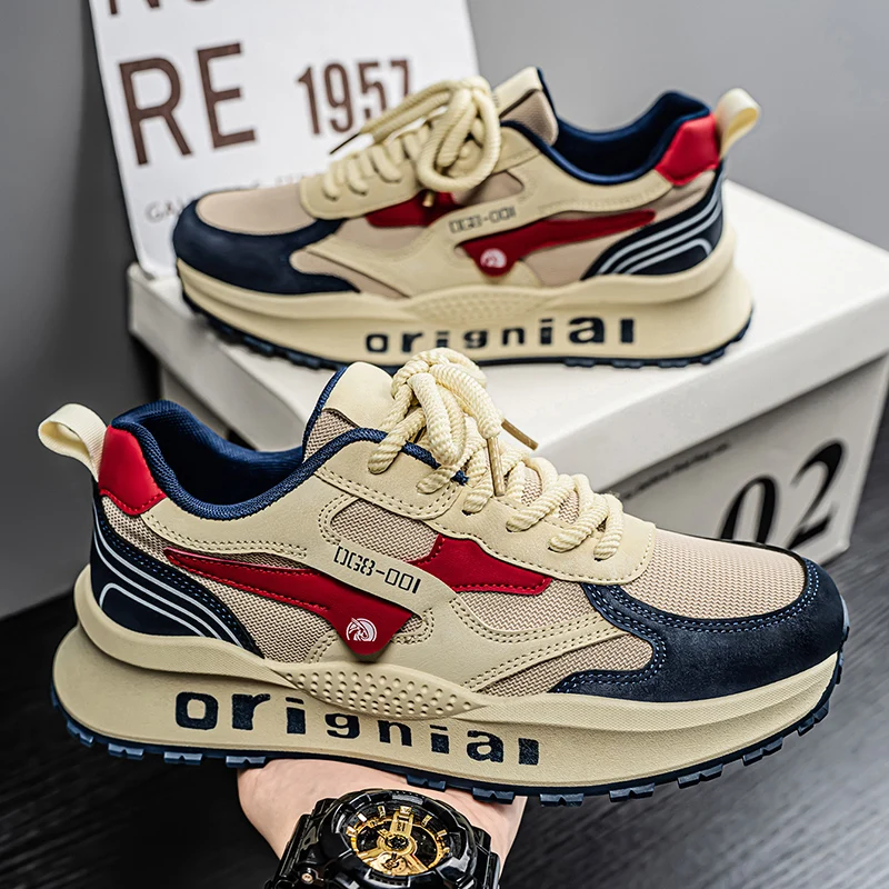 kf-S01eeb1e54cbc40eeb7d608ba3bc769daT 2025 spring men's new outdoor mesh sports shoes breathable comfortable soft sole casual shoes For Men - Image 1