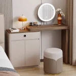 Italian minimalist dresser light luxury bedroom with fingerprint lock makeup table vanity Dressing table