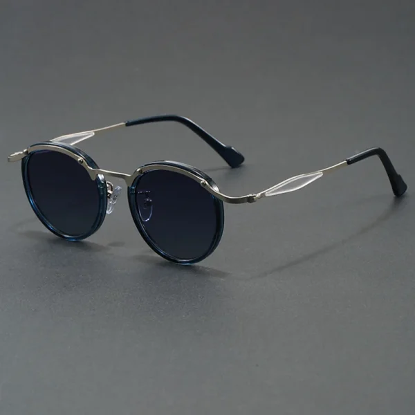 Retro Metal Frame High Quality Sunglasses for Women Men Trendy Punk Round Sun Glasses Luxury Brand Designer Driving Shades Women - Image 2