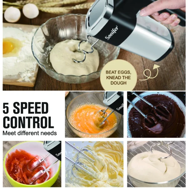Food Mixer 500W Electric Whisk Kitchen Hand Blender Cuisine Appliances For Cream Sweets Bakery Cake Egg Beater Mixer Sonifer - Image 4