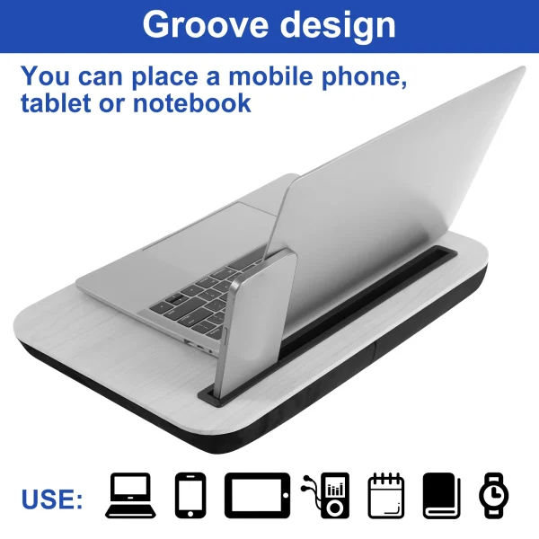 Lap Desk with Tablet Slot Portable Lap Laptop Desk Lightweight Stable Laptop Desk Tray Lap for Working in Bed - Image 5