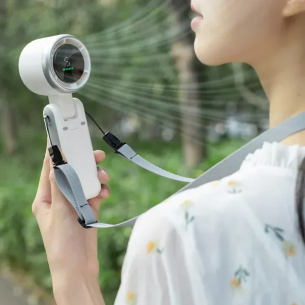 2025 New Hanging Neck Outdoor 180 Degree Folding Desktop Mini Fan Hand-held Folding High-speed Powerful Turbo Fan - Image 3