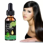 Black Castor Oil Healthy Organic Castor Oil Improves Hair Line Toughness Nourishes The Body Skin Hair Massage Moisturizing 60ml - Image 2