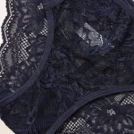 4PCS/Set Sexy Semi-sheer Floral Lace Panty - Hollow Out Waistband with "LOVE SECRET" Print Low-Rise Briefs Underwear Lingerie - Image 4