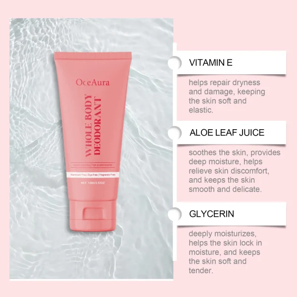 Whole Body Deodorant Lasting Fragrance Moisturize Dry Skin Eliminate Bad Smells Lighten Dark Underarm Private Odor Removal Cream - Image 5