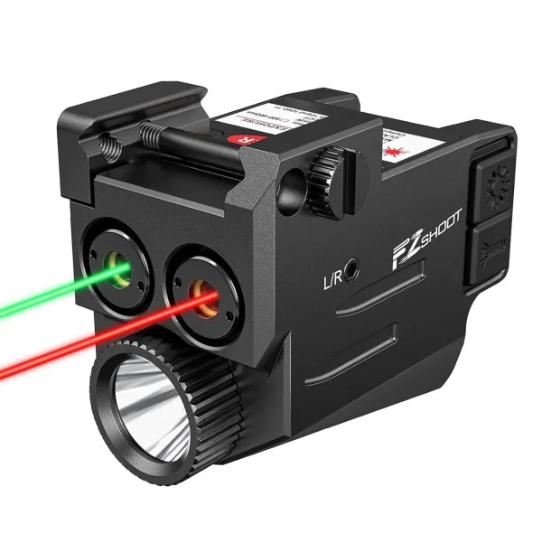 EZshoot Dual Laser Sight Beam 700 Lumens LED Light for Pistol Gun Rechargeable Tactical Laser Light Combo Compatible with G-lock - Image 5