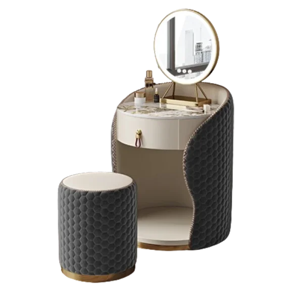 Dressing table with Drawers Mirror Nordic Luxury Living Room Dressing Table Storage Makeup Comoda Pra Quarto Furniture - Image 6