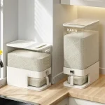 Sealed Moisture-Proof Insect-Proof Rice Storage Box - Push Dispenser Dry Food Grain Container Kitchen Food Organizer For Cereals - Image 2
