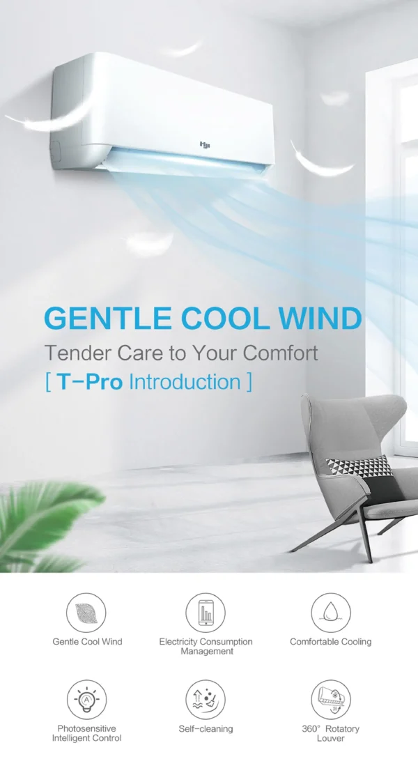 TCL AUX Same Manufacturer HJI Brand 12000btu 1.5hp 1tons Inverter Air Conditioner Only Cooling Split air Conditioning - Image 3