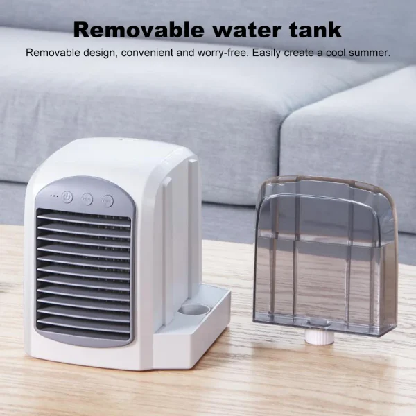 USB Air Conditioner 3 Gear Water-Cooled Air Cooling Machine Personal Portable Desktop Fan 380ml Tank Cooling Fan for Home Office - Image 2