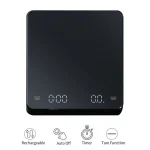 Digital Mini coffee scale for Kitchen LED Screen Espresso USB 3kg Max.Weighing 0.1g High Precision,Pocket Precision in Oz/ml/g - Image 2