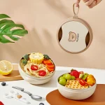 WORTHBUY 304 Stainless Steel Tiffin Box With Folding Cutlery Picnic Portable Sealed Fruit Salad Food Container For Kids Students