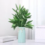 40cm Artificial Bamboo Leaves Silk Cloth Leaf Plant Lucky Bamboo Autumn Party Home Wall Weddings Garden Door Frames Decoration - Image 2