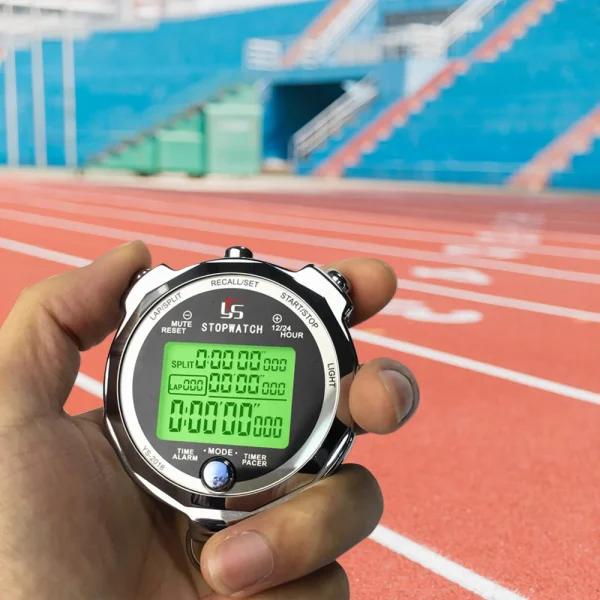 1 PC High Quality Stopwatch Timer Metal Training Track And Field Referee Luminous Thousandth Of A Second Running Training - Image 2