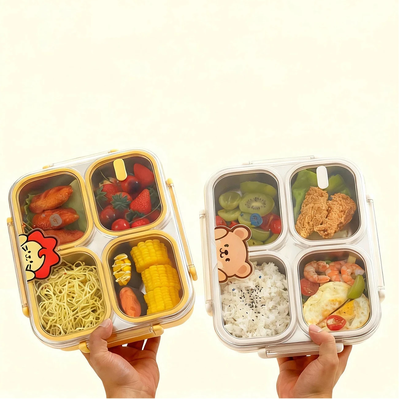 kf-S1a9fb403b68646b3bacb9a455ce9ecc1p WORTHBUY Large Capacity Bento Box 304 Stainless Steel Divided Lunch Box For Kids Microwave Safe Portable Sealed Lunch Container - Image 1