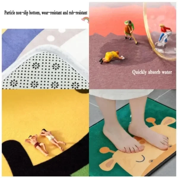 Cute Little Dog Pomeranian Doorstep Mat Carpet Living Room Bedroom Kitchen Anti Slip Rug Home Decoration - Image 3
