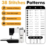 12 Stitches Mini Sewing Machine Electric Double Thread Sewing Machine with Extension Table Automatic winding design US - Image 3