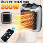 800W Portable Electric Heater Wall Outlet Small Space Heater with Adjustable Thermostat Room Heater Home Appliance Heating Stove - Image 3