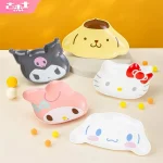 For Sanrio Dinner Plate for Kuromi Kids Anime Irregular Kawaii Ceramic Saucer Tableware Cute Fruit Plates Cartoon Snacks Tray