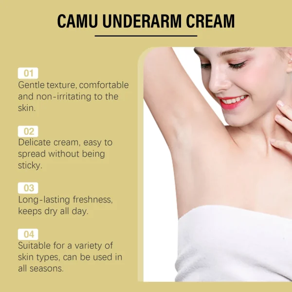 Underarm Care Deodorant Cream Prevent Body Odour Sweat Armpit Odor Clean Fresh Armpit Keep Dry Cool Not Irritating Armpit Cream - Image 3