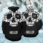 Hoodies Men 3D Printing Skull Fashion Black White Men Pullover Streetwear Casual Oversize Loose Men y2k Clothing hoodies for man - Image 5