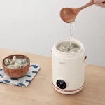 1L Rice Cooker Mini Portable Electric Cooker Ceramic Glazed Liner Multifunctional Electric Hot Pot 220V Home Kitchen Appliances - Image 2