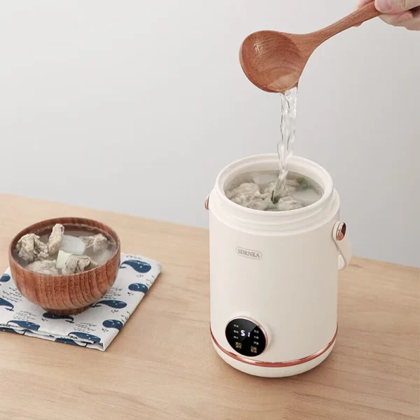 1L Rice Cooker Mini Portable Electric Cooker Ceramic Glazed Liner Multifunctional Electric Hot Pot 220V Home Kitchen Appliances - Image 2