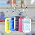 Ergonomic Top Calculator Keychain 8 Digit LCD Screen Compactly Keyring Design For Quick Calculations H8WD