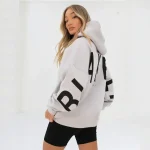 Y2K European new sweatshirt printed letter pullover oversized sweatshirt jacket high street hip hop fashion men and women - Image 3
