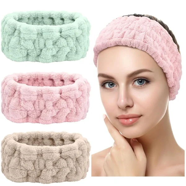 Face Wash Hairband Makeup Single Circle Coral Velvet Hair Cover Sports Yoga Hair Accessory For Women - Image 4