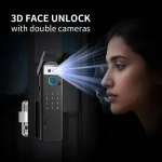Waterproof Intercom Face Recognition Tuya Wifi Fingerprint Code RFID Card Smart Lock with Doorbell/rechargable li-battery/keypad - Image 3