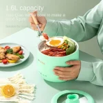 Mini rice cooker for 1-2 people, smart small multifunctional non stick electric rice cooker for home use - Image 4