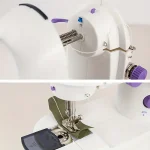 Mini Electric Sewing Machine Home Small Double Speed Household Portable Night Light Foot Pedal Straight Two Thread Beginner Kit - Image 3