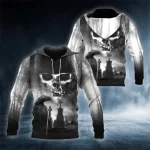Hoodies Men 3D Printing Skull Fashion Black White Men Pullover Streetwear Casual Oversize Loose Men y2k Clothing hoodies for man - Image 2