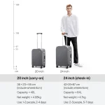 Mixi 2023 NEW Carry On Luggage 20'' Travel Suitcase Rolling Luggage Aluminum Frame PC Hardside with Spinner Wheels TSA Lock 24'' - Image 5