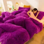 Thick Mink Fur Lamb Fur Warm Winter Comforter Soft Double-sided Velvet Quilted Cotton Quilt Lightweight Fluffy and Elastic Duvet - Image 4