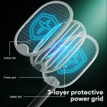Foldable Electric Mosquito Killer Racket - 3000V Bug Zapper with UV Light, USB Rechargeable Fly Swatter Insect Trap - Image 2