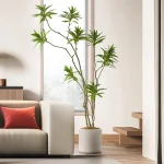 Simulation Plant Lily Bamboo Green Plant Big Potted Fake Tree Landing Pieces Shooting Props Photo Room Decor Aesthetic - Image 2